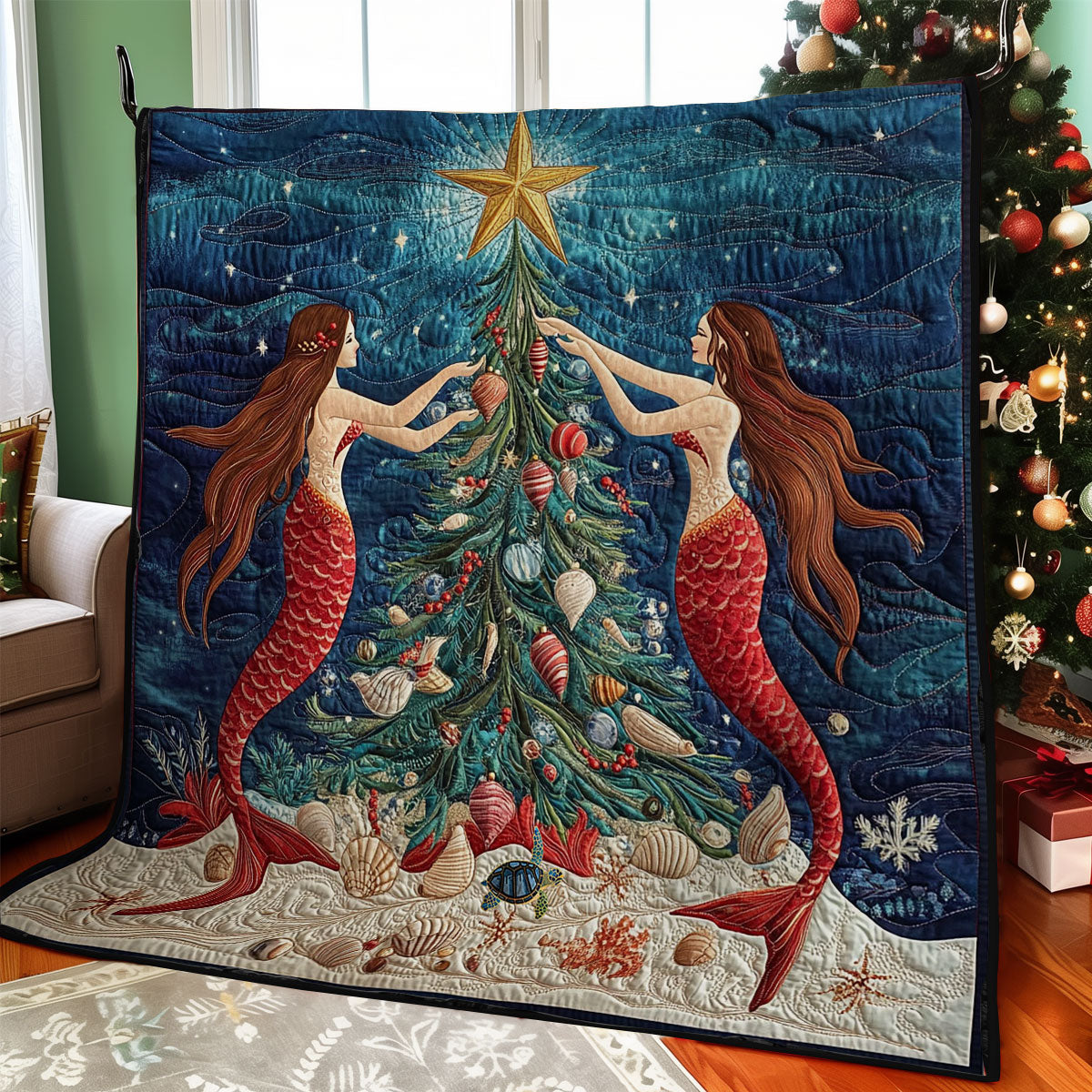 Christmas Mermaid WY0312025CL Quilt