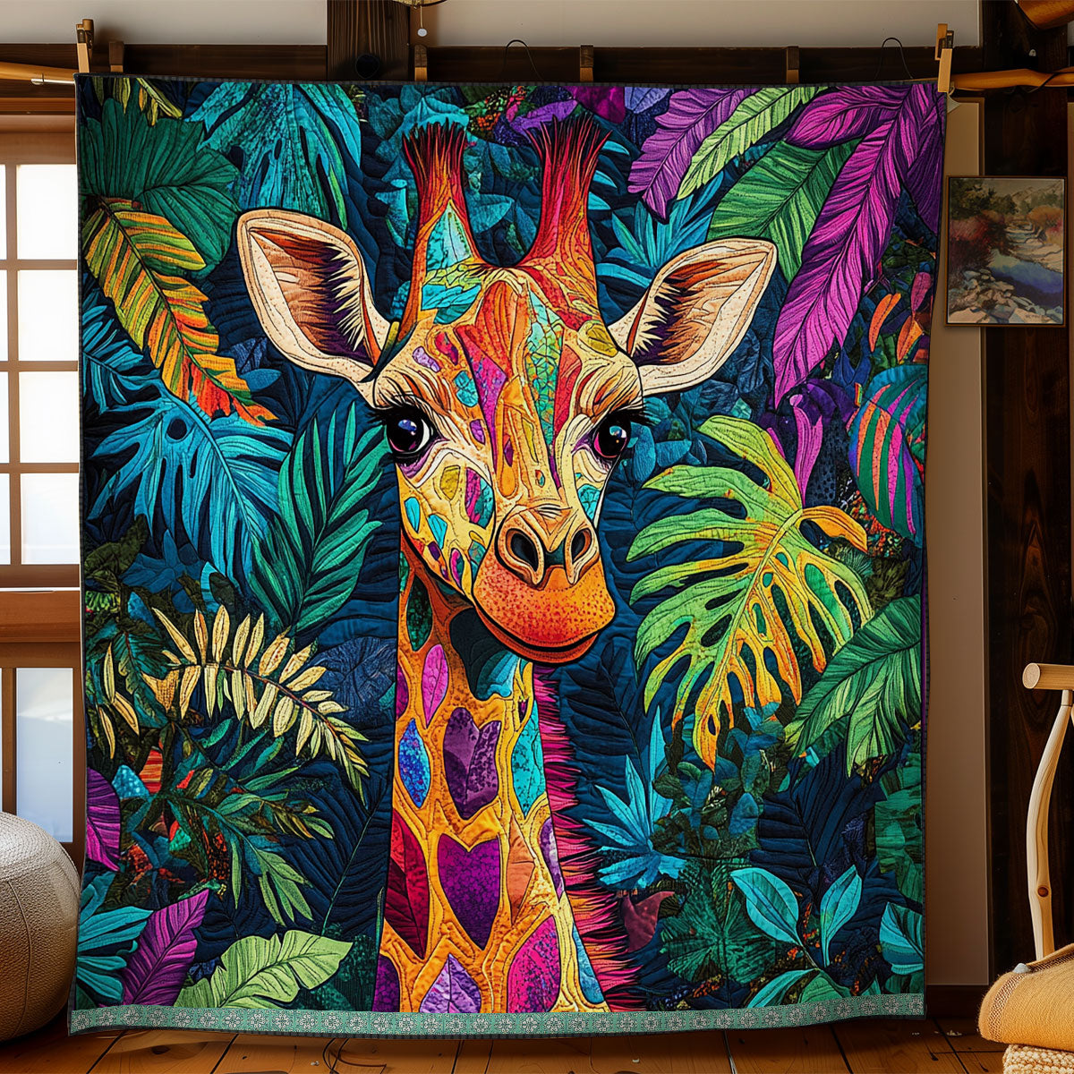 Giraffe Colorful WX1211024CL Quilt