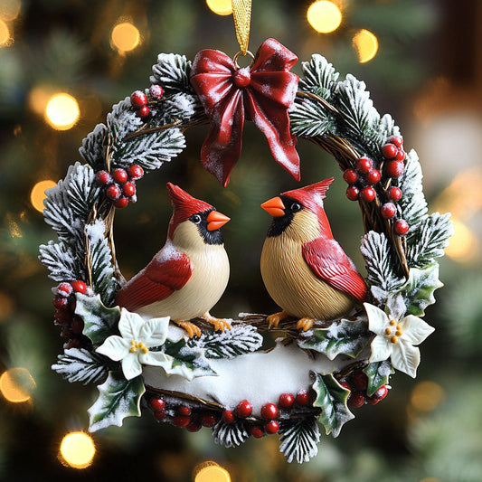 Holiday Heart Cardinal WN2110060CL Christmas Ornament