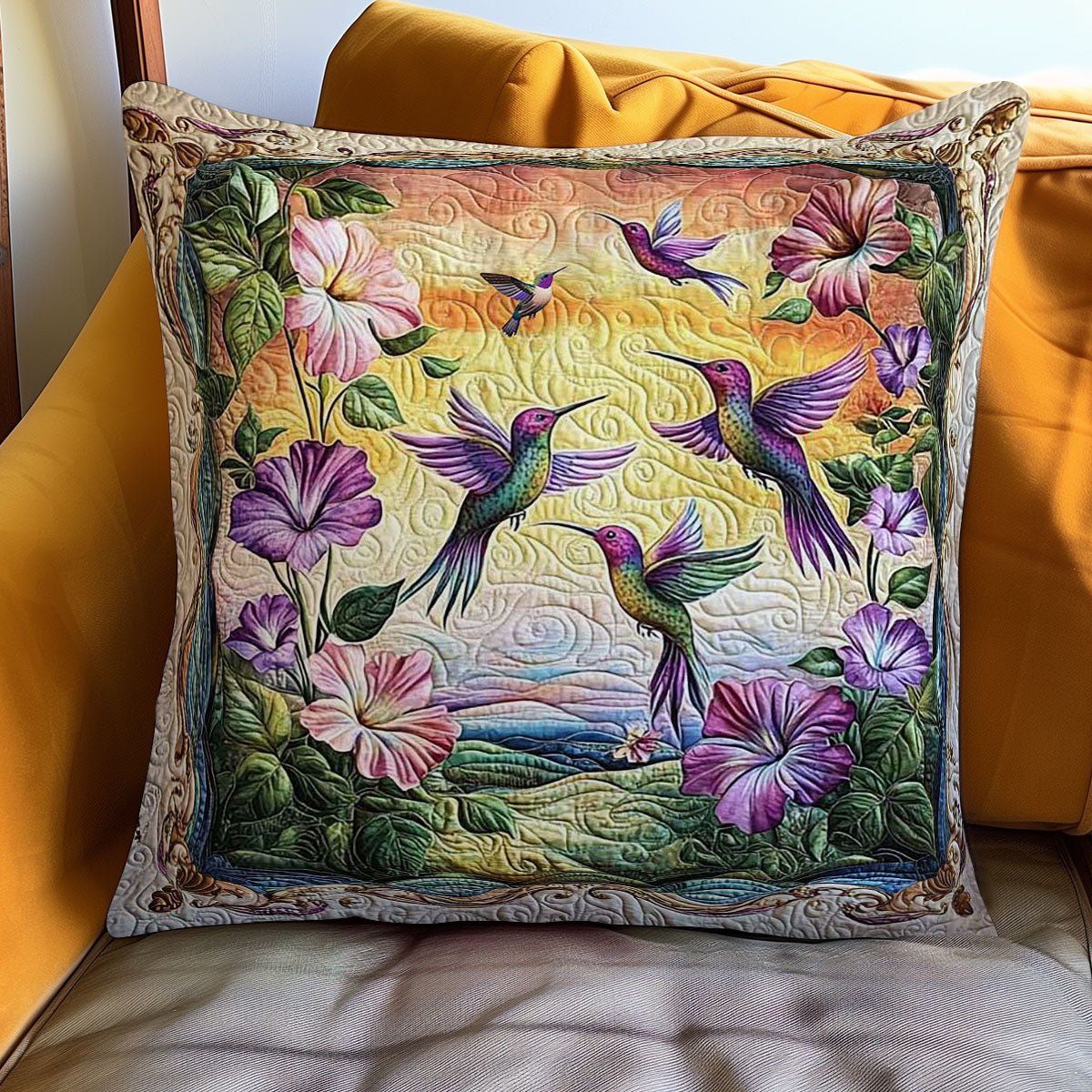 Hummingbird Mystic Bloom WN0310108CL Quilt Pillow Case