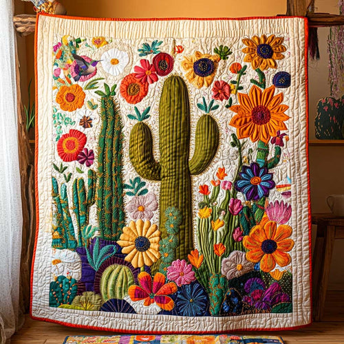 Colorful Cactus Garden WP1511013CL Quilt