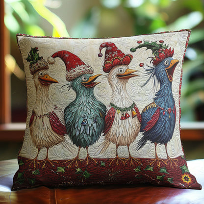 Funny Christmas Chicken WY1612103CL Quilt Pillow Case