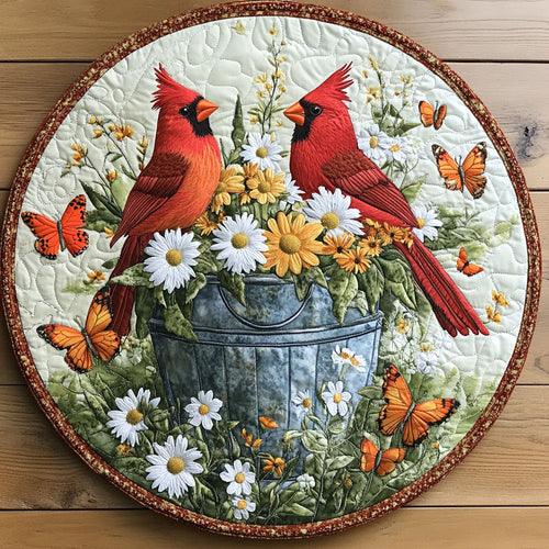 Cardinal Garden CW0306009CL Quilted Round Mat