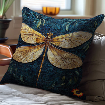Gold Dragonfly WY0312109CL Quilt Pillow Case
