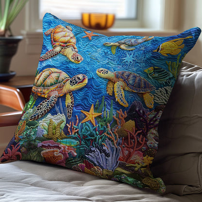 Sea Turtle WJ1909037CL Quilt Pillow Case