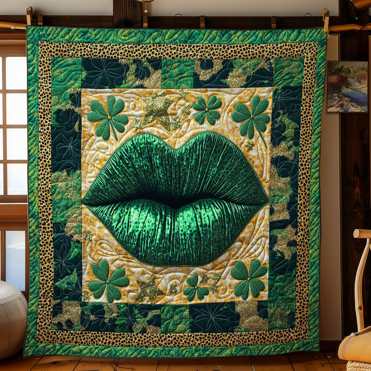 Patrick's Day Lips WN2712003CL Quilt