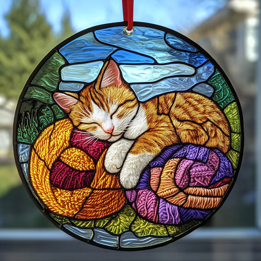 Cat WU0310024CL Stained Glass Suncatcher