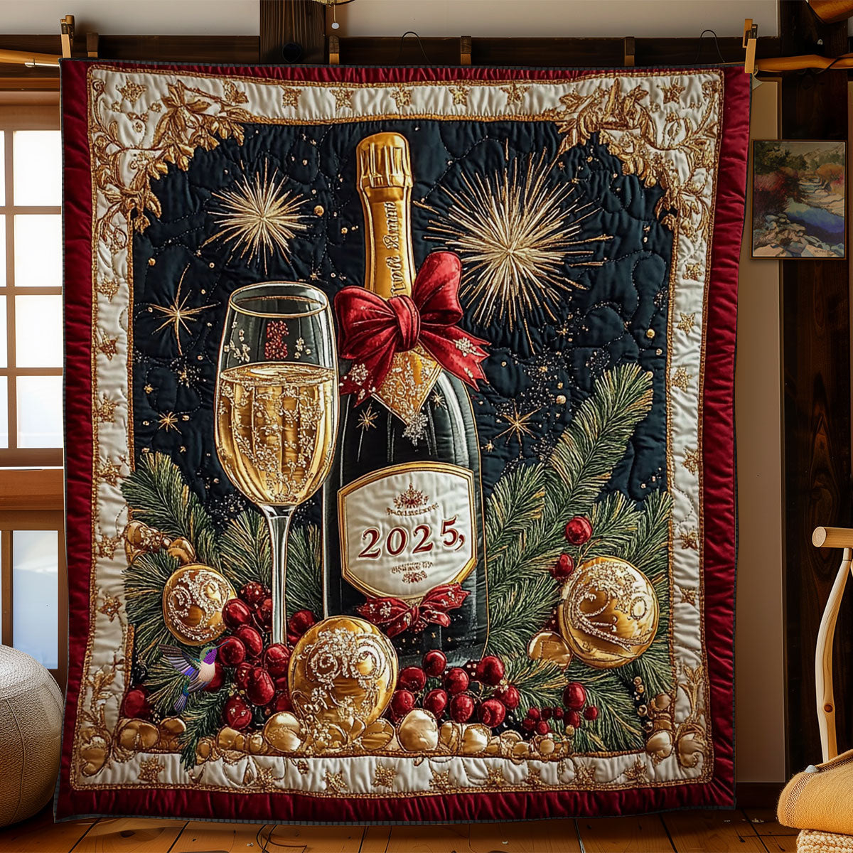 New Year Party WY2312049CL Quilt