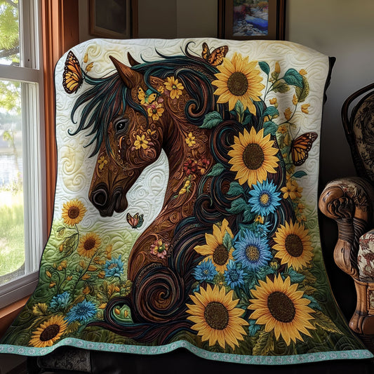 Sunflower Horse WX1411041CL Quilt