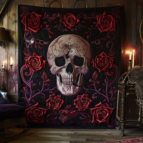 Roses And Skull WN2110028CL Quilt