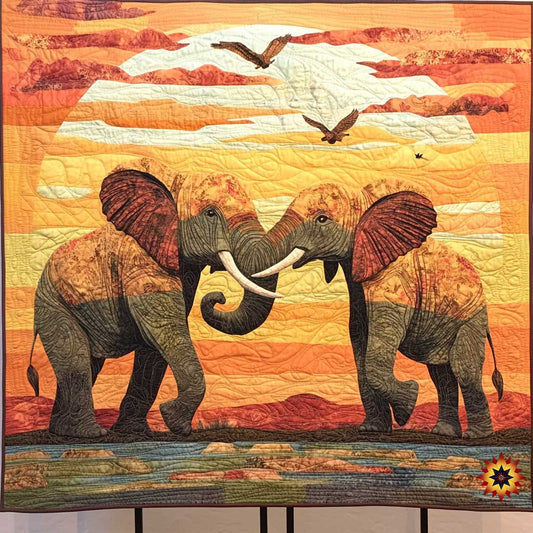 Sunset Elephant WP1411031CL Quilt