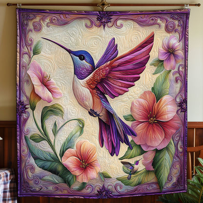 Purple Hummingbird WY2011046CL Quilt