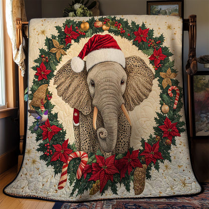 Merry Elephant Greetings WN1312033CL Quilt