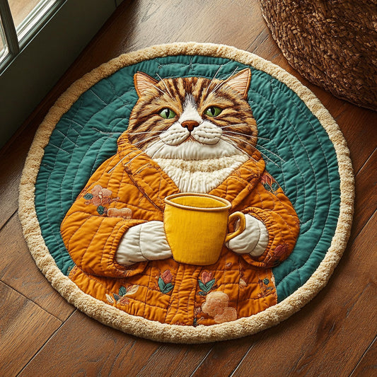 Cat And Cup CP0407021CL Quilted Round Mat
