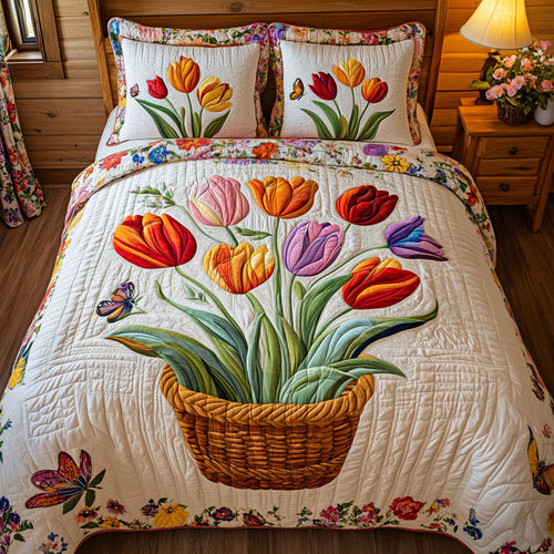 Basket Of Tulips WT0703126CL Duvet Cover Set