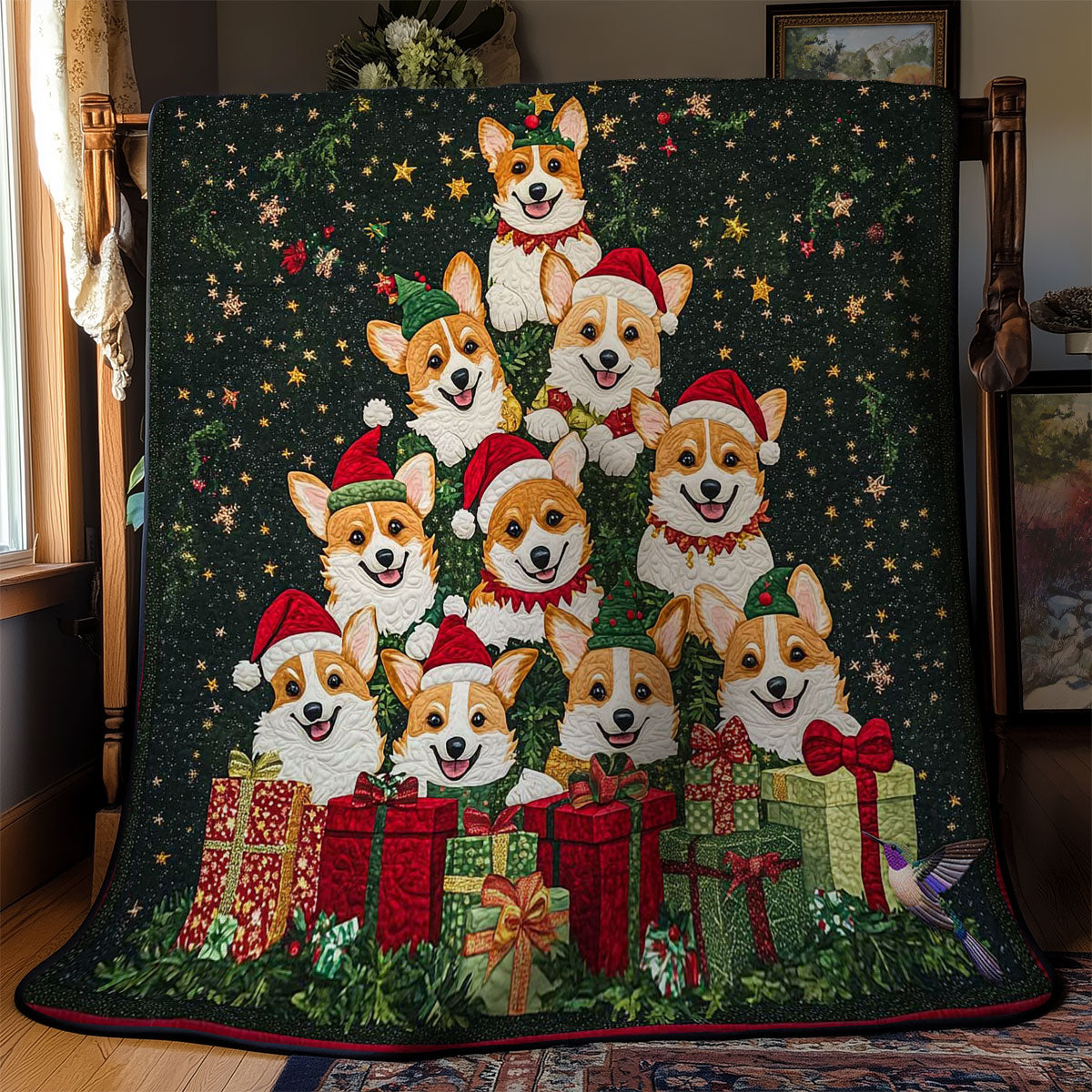 Corgi Christmas Magic WN3110056CL Quilt