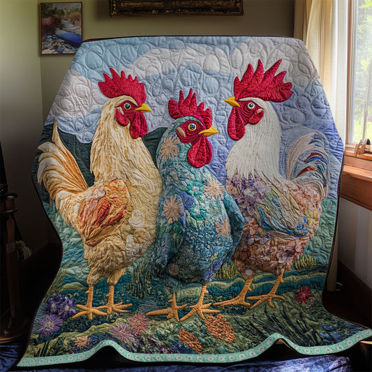 Triple Chicken WX2211047CL Quilt