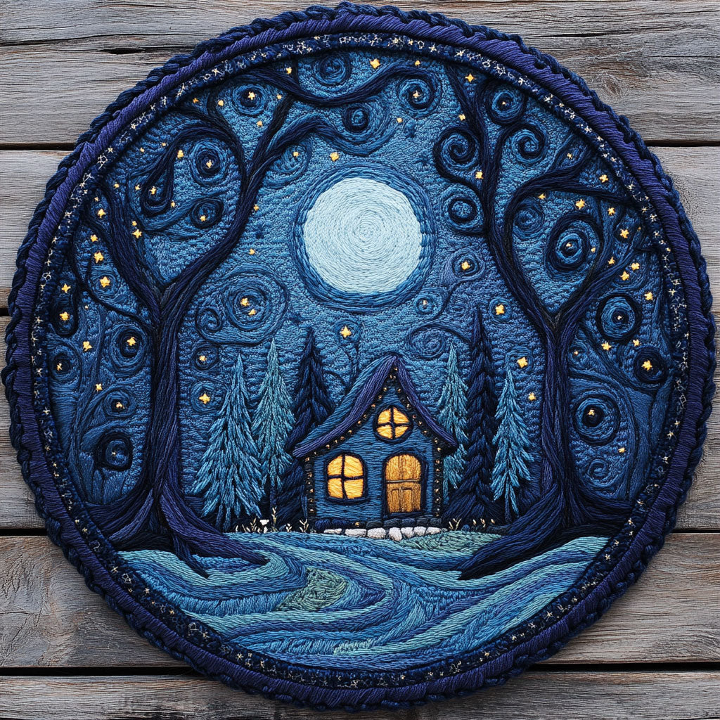 The Silent Trail CP3004004CL Quilted Round Mat