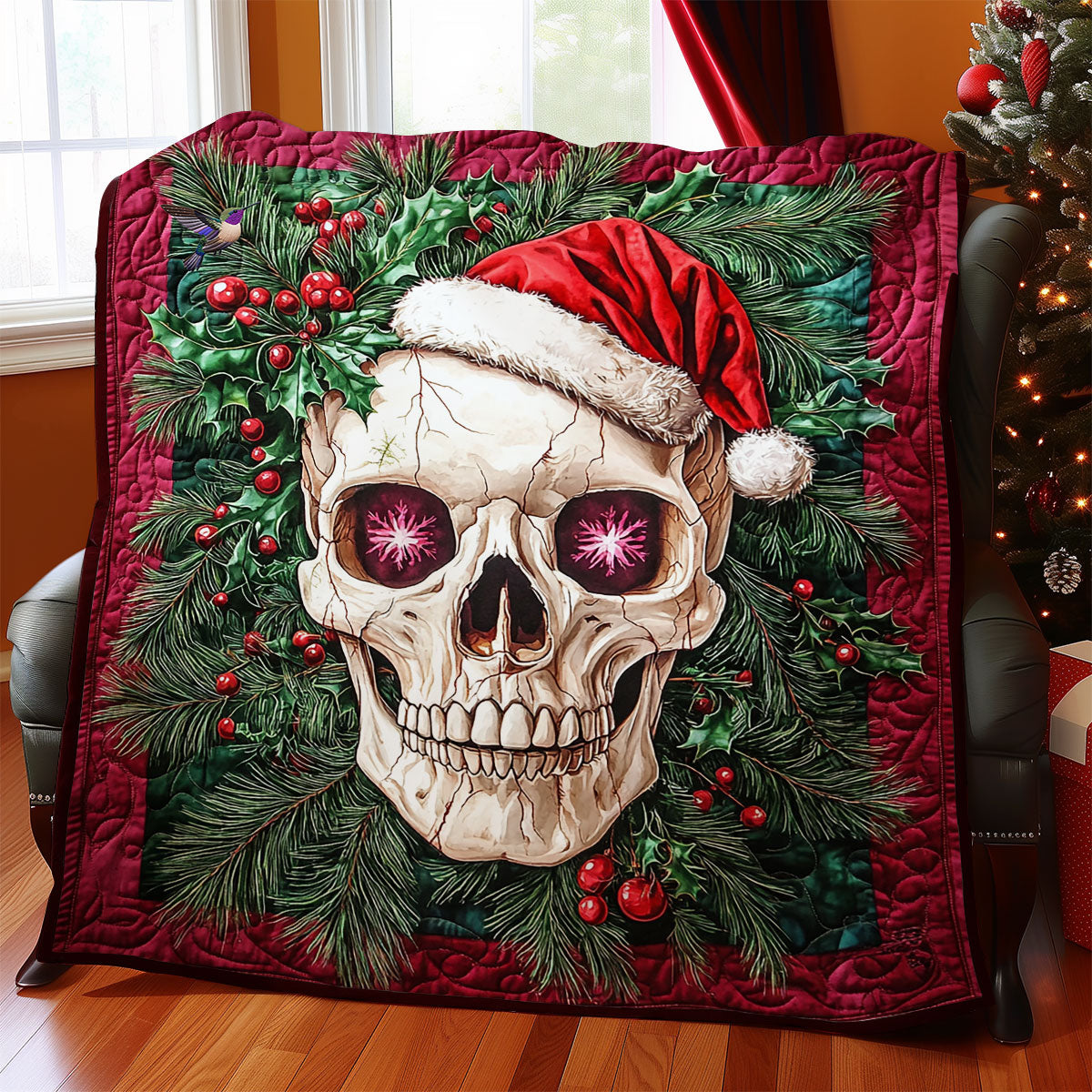 Santa Skull WY2111048CL Quilt