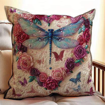 Heart Flower Dragonfly WY0912089CL Quilt Pillow Case