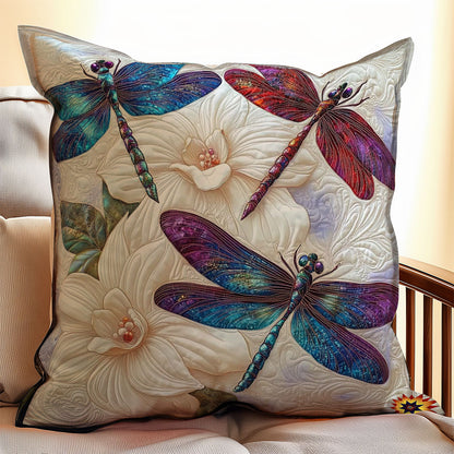 Dragonfly White Flower WY0912088CL Quilt Pillow Case