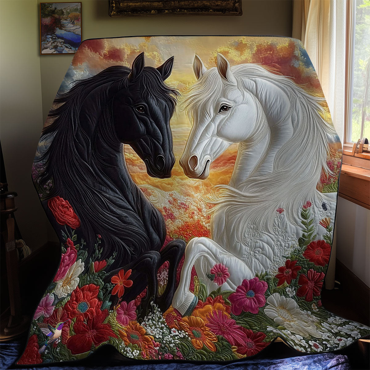 Couple Horse WY0912017CL Quilt