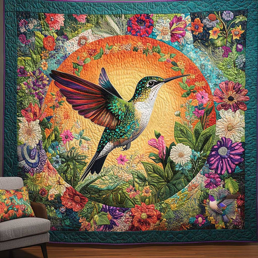 Hummingbird Floral Harmony WN0910131CL Quilt