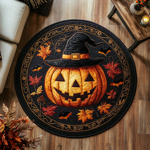 Haunted Pumpkin CW1208013CL Quilted Round Mat