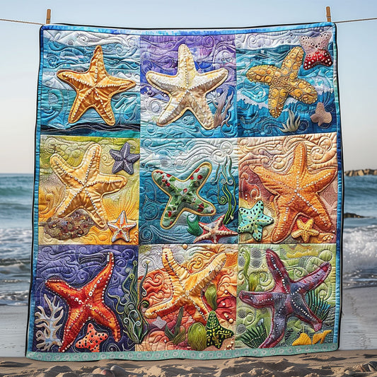 Colorful Summer Starfish WP0409006CL Quilt