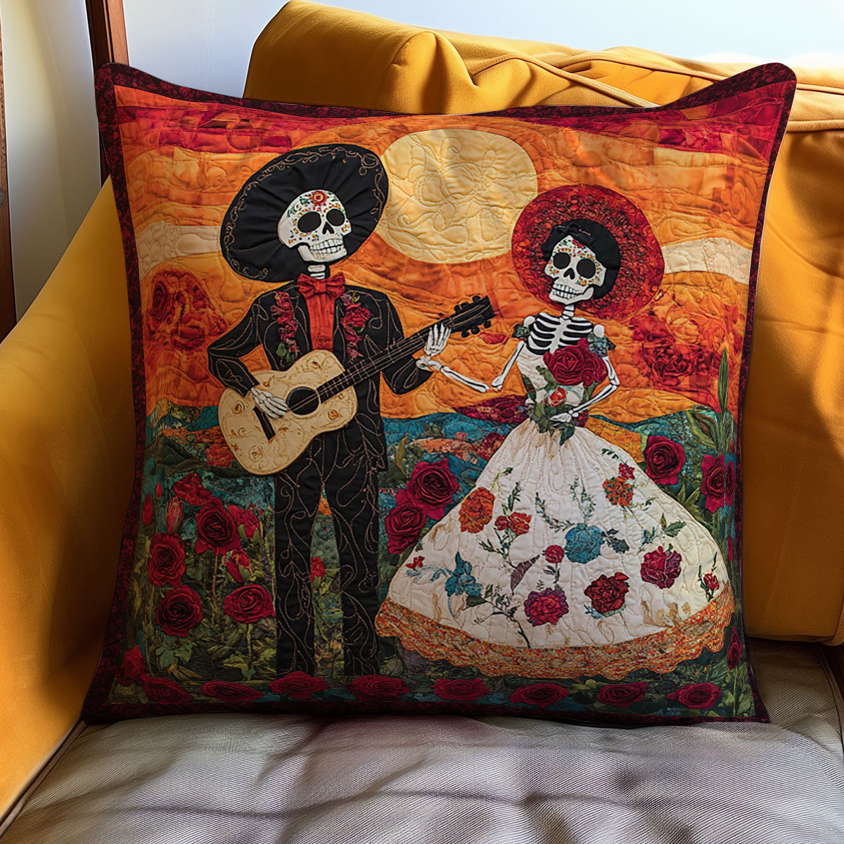 Calavera WJ1211034CL Quilt Pillow Case