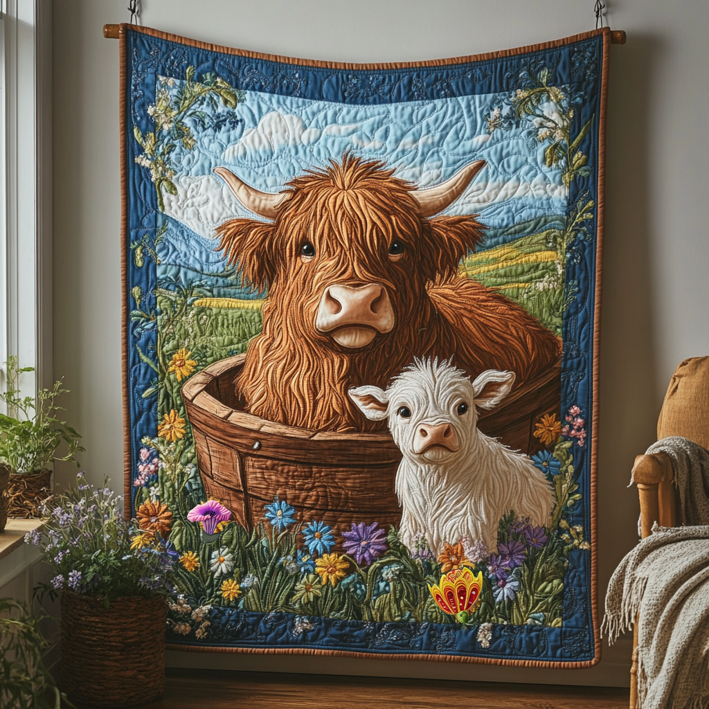 Highland Cow WG1812012CL Quilt