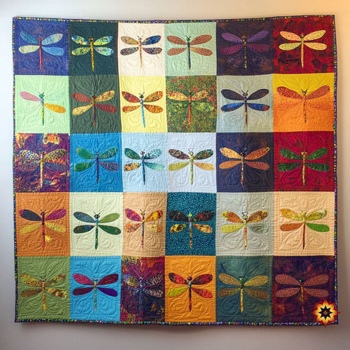 Colorful Dragonfly WY1811060CL Quilt