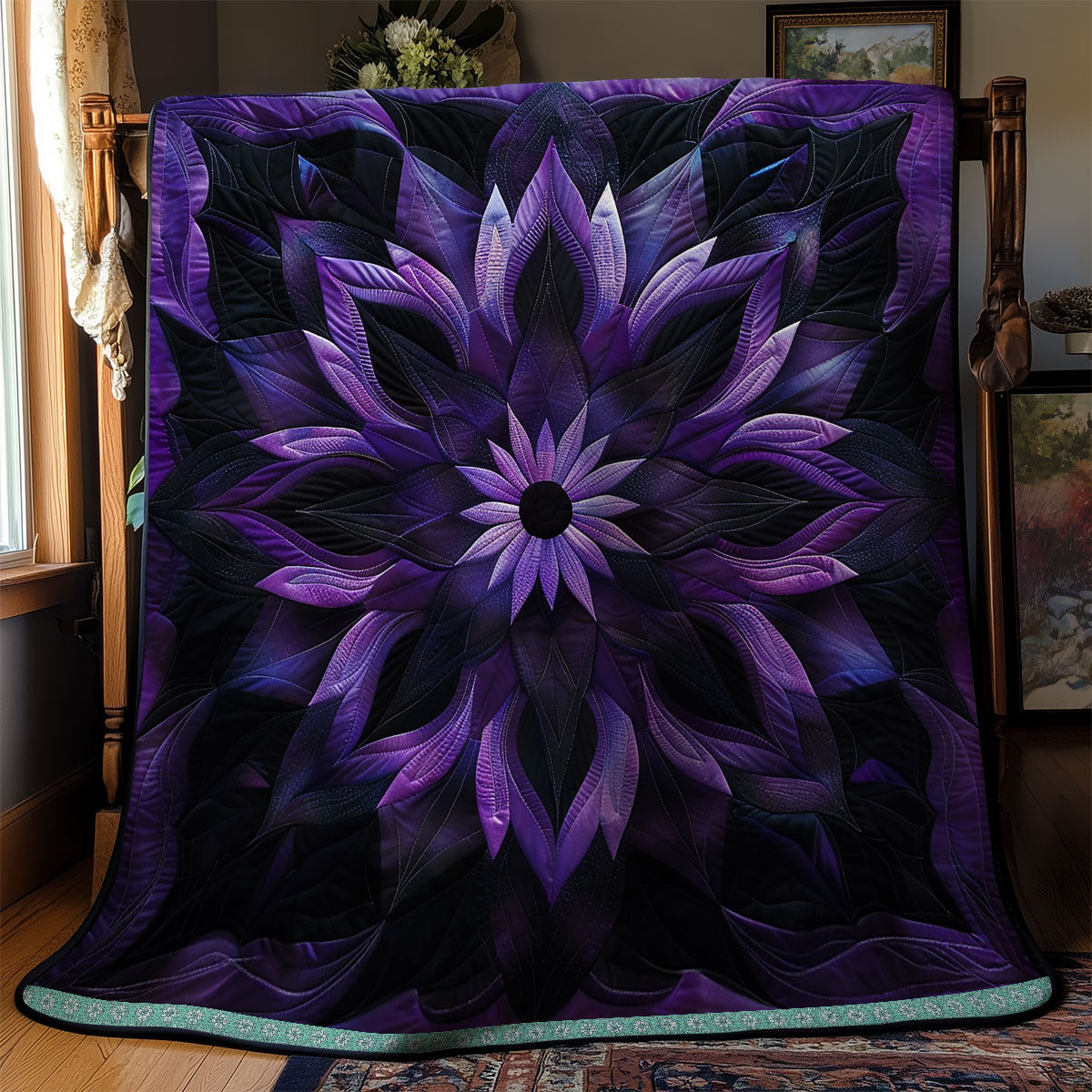 Purple Secret Blossoms WN1309033CL Quilt