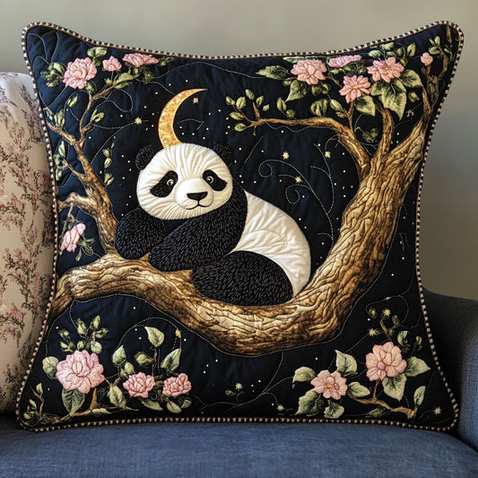 Panda Pink Flowers WT0703062CL Quilt Pillow Case