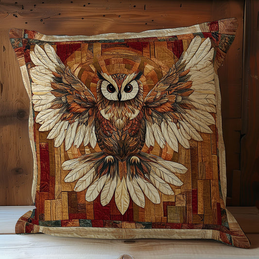 Brown Native Owl WY0301069CL Quilt Pillow Case