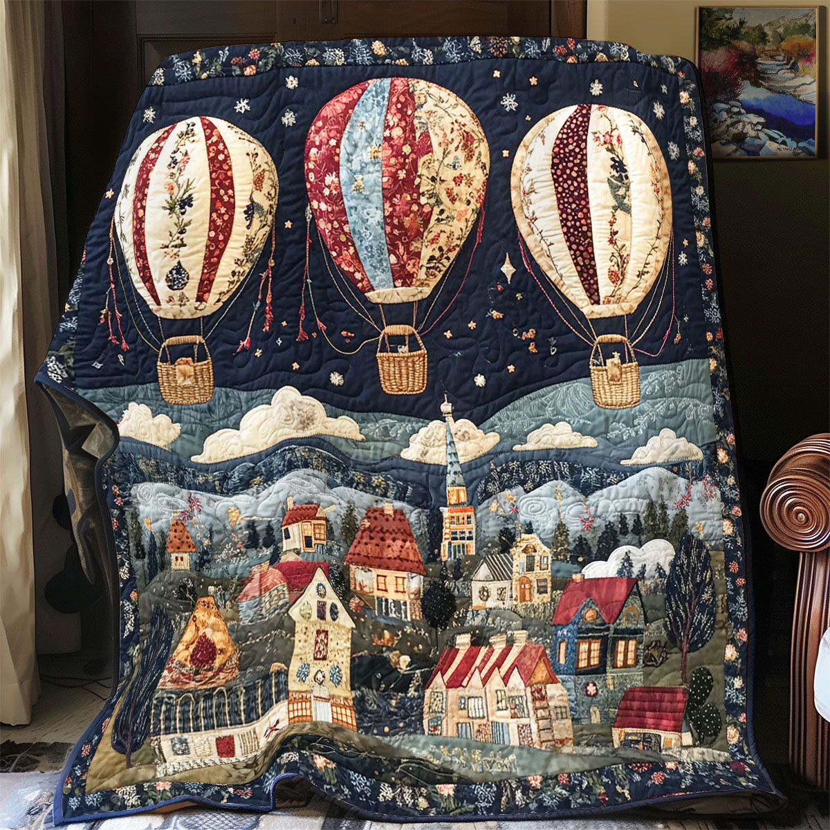Hot Air Balloon WY1302041CL Quilt