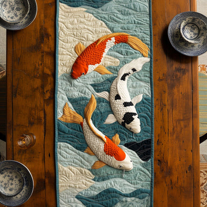 Rippled Beauty CP2804014CL Quilted Table Runner