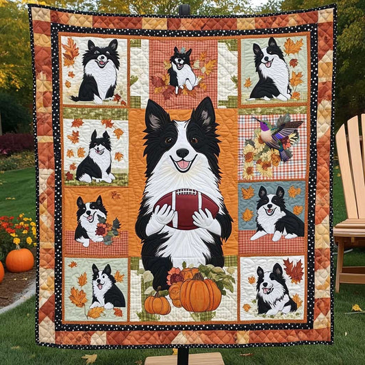 Border Collie Dribble Delight WN1010037CL Quilt