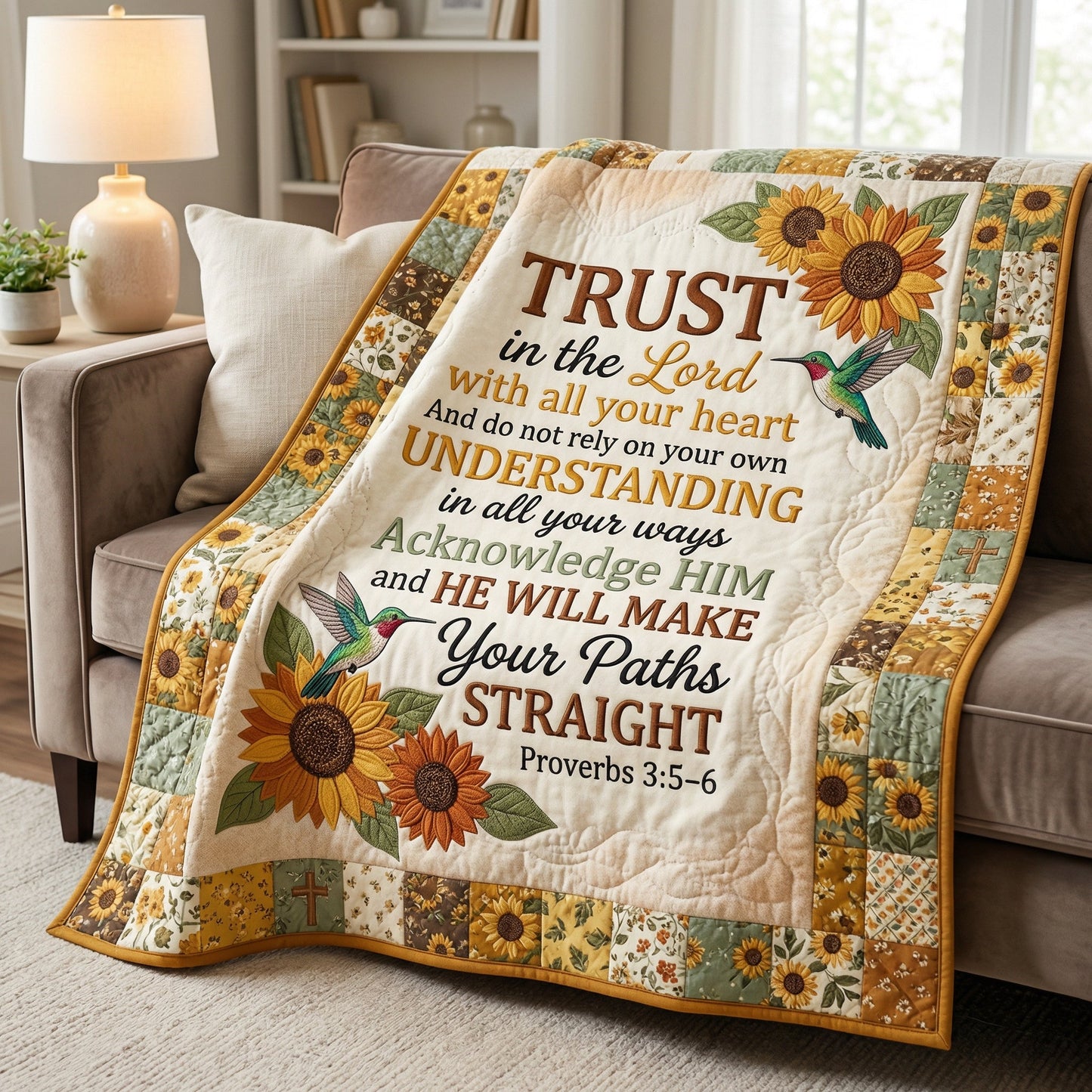 Walk by Faith Sunflower XR0604017CL Quilt