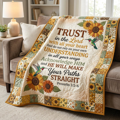 Walk by Faith Sunflower XR0604017CL Quilt