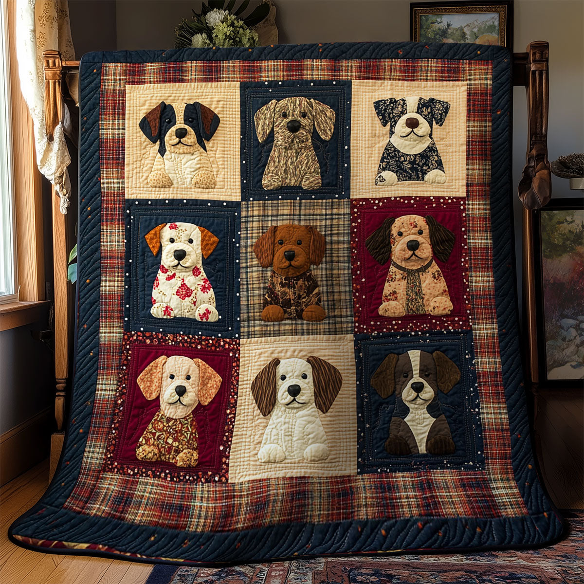 Puppy Portrait WY1502047CL Quilt