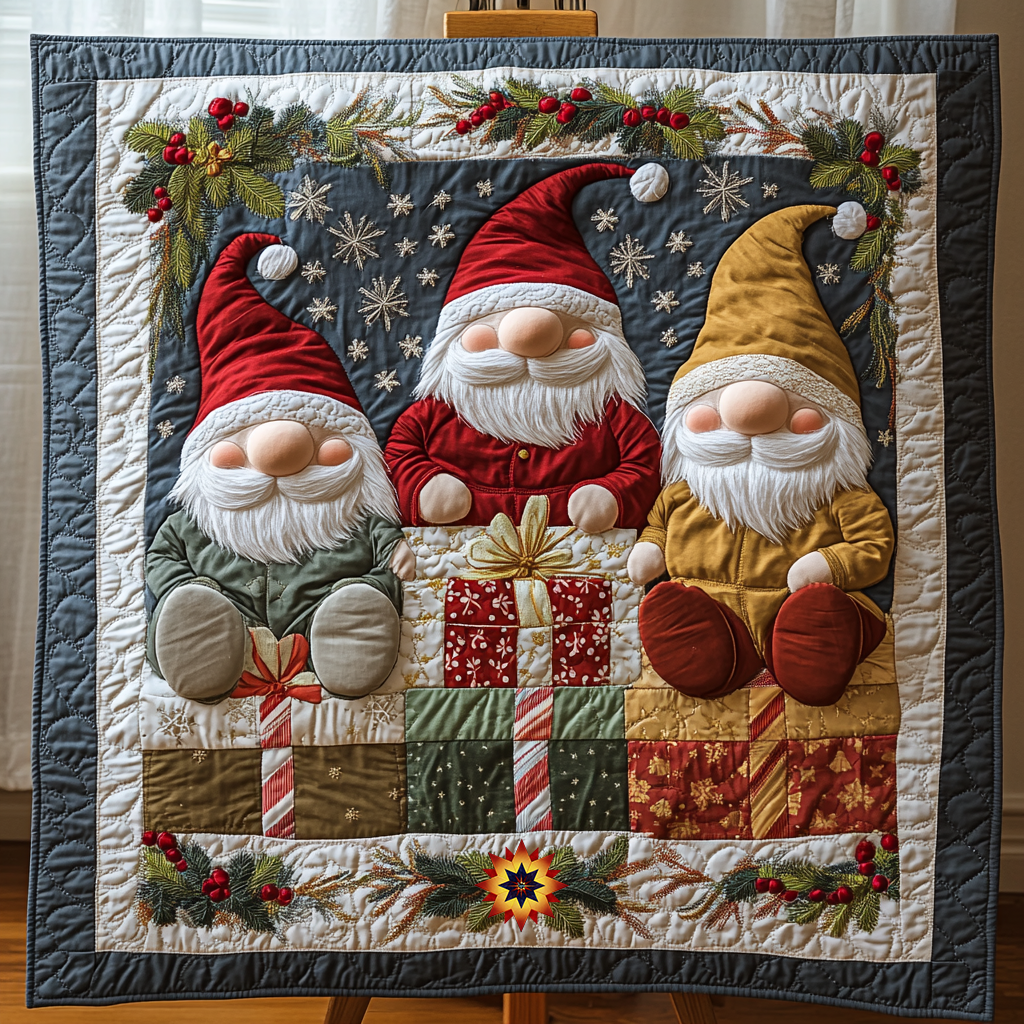 Gnomes Christmas WG0912004CL Quilt