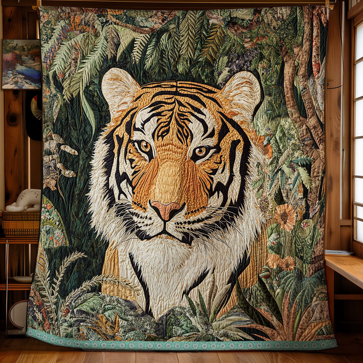 Tiger In Forest WX0912018CL Quilt