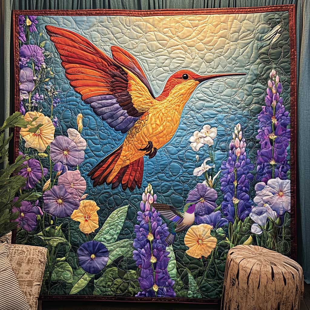 Hummingbird And Flower Magic WN0910116CL Quilt