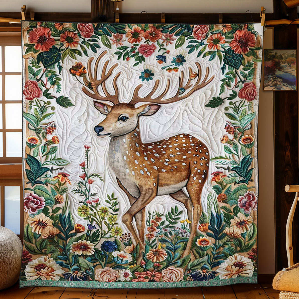 Nature Deer WJ1209017CL Quilt