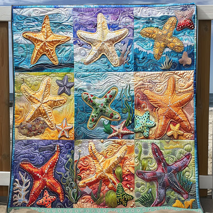 Colorful Summer Starfish WP0409006CL Quilt