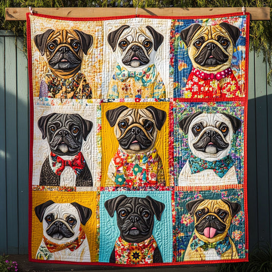 Pug Love WT1010022CL Quilt