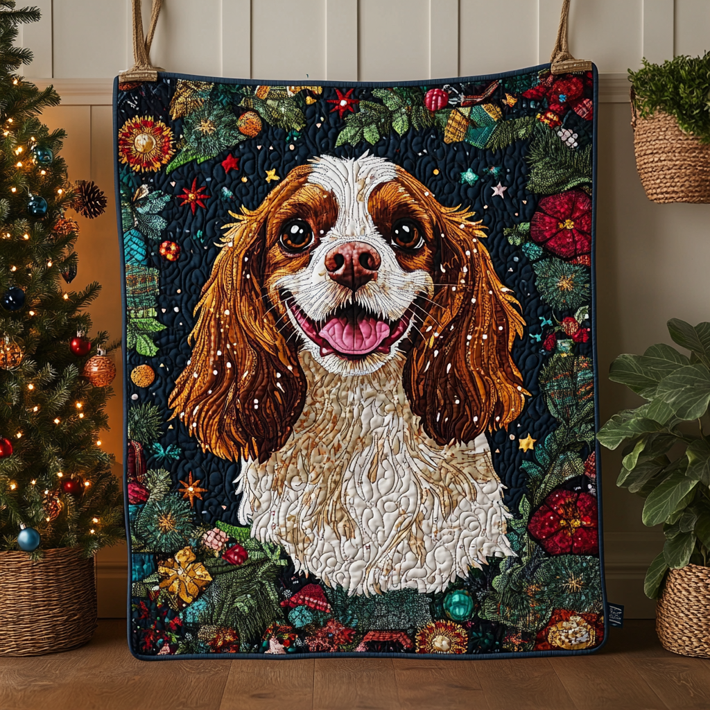 Cocker Spaniel Christmas Glow WN2409067CL Quilt