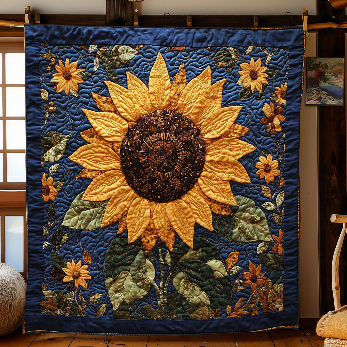 Majestic Sunflower WY1502062CL Quilt