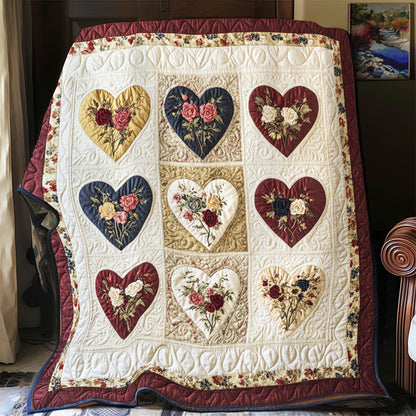 Romantic Heart Blossoms YR1001045CL Quilt